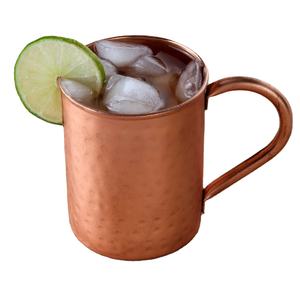 Taza de cobre con acabado martillado Tamaño mediano con mango de cobre Perfecto para Bar Hotel Cerveza Vino Beber Taza de cobre - Product Image 1