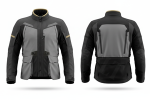 Blouson textile de moto personnalisé pour homme, protection haute performance, équipement de conduite, poches avant, vestes de moto - Product Image 3