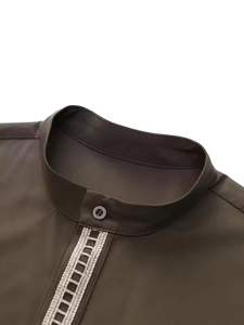 Thobe Transpirable con Bolsillo en el Pecho para Hombre, Shalwar Kameez de Poliéster para Verano, Nuevo - Product Image 2