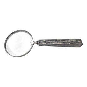 Loupe de poche vintage en laiton avec manche en bois décoratif, finition antique, loupe métallique pour la lecture, décoration intérieure, cadeau - Product Image 6