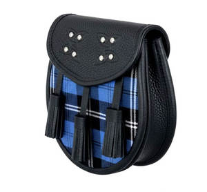 Sporran écossais en cuir écologique fait main Golden Crown pour kilt, tenue traditionnelle des Highlands, activités de plein air - Product Image 2