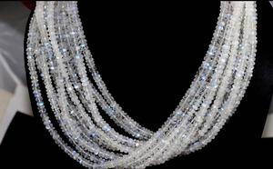 <b>TOP</b> Quality Natural <b>Rainbow</b> Moonstone Beads Rondelle,4mm-6mm Faceted Gemstones Loose Gemstone, At wholesale Price Available - Product Image 3