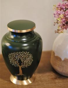 Urna de Cobre con Acabado Antiguo |   Urna Conmemorativa para Cenizas Humanas |   Urna Funeraria Hecha a Mano - Product Image 3