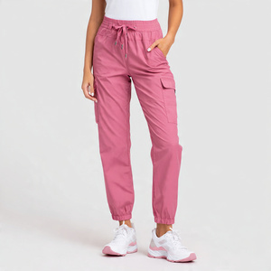 Nurse Uniform Stretch <b>Scrubs</b> Pants Jogger Knitted 100% Cotton Breathable Comfortable Medical Uniforms Bottoms - Product Image 5