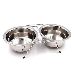 Pet <b>Feeder</b> for Dogs & <b>Cats</b> Double Bowl Feeding Station Non Slip Food & Water Bowl for Small Medium Large Pets - Product Image 1