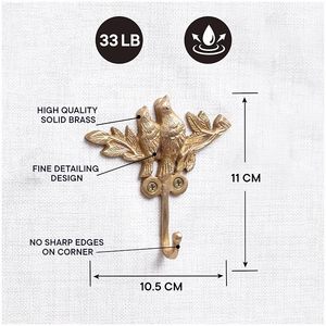 Ganchos de Pared Vintage con Forma de Pájaro, Perchero Decorativo de Metal para Llaves y Bolsos, Juego de Ganchos Resistentes al Óxido para Montar en la Pared - Product Image 6