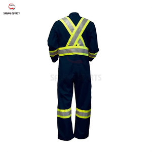 Combinaison de travail industrielle haute visibilité pour ouvrier du bâtiment, uniforme de travail avec bandes réfléchissantes, vente en gros - Product Image 2