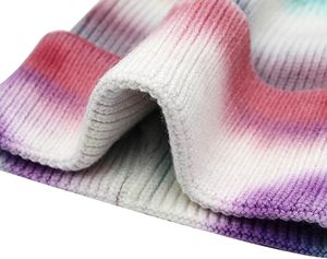 หมวกไหมพรมปักลายตามสั่ง ทรงสี่เหลี่ยมมุมโค้ง สำหรับเล่นสกี ลายมัดย้อม สำหรับผู้หญิง ขายส่งจากโรงงาน ปี 2026 - Product Image 2