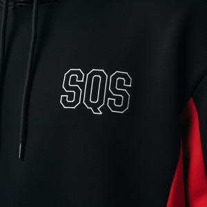 Sweat à capuche premium bicolore noir et rouge - Streetwear personnalisé de qualité supérieure - Product Image 4