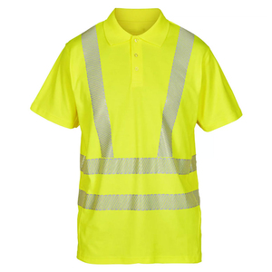 Camisetas Polo de Seguridad de Manga Corta de Alta Visibilidad con Cinta Reflectante para Trabajadores de la Construcción y Seguridad - Product Image 1
