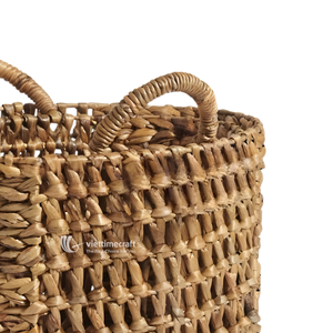 Cesta de Almacenamiento de Jacinto de Agua Natural con Asas, para Lavandería y Almacenamiento, Venta al por Mayor Disponible - Product Image 2