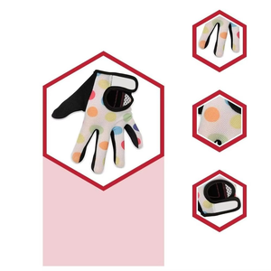Guantes de ciclismo con dedos completos, diseño de lunares, malla transpirable, guantes deportivos de verano para exteriores - Product Image 2