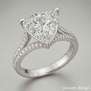 Diamant de laboratoire CVD brillant de 2,01 carats, taille Trillion, non monté, poli, provenant d'Inde, pour la fabrication de bijoux (bagues, boucles d'oreilles, pendentifs) - Product Image 3