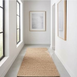 Hand Woven Natural Jute Area Rug Beige Textured Flat <b>Weave</b> Floor Carpet Modern Living Room Bedroom Hallway Home Decor - Product Image 2