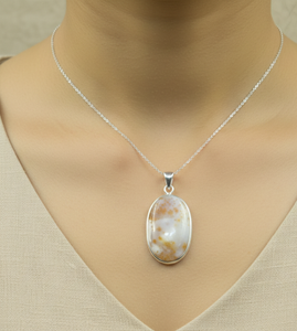 Top Quality Dendrite Agate Pendant 925 Sterling Silver Rose Gold Yellow Gold Plated Handmade Oval Gemstone Jewelry Gift Women he - Product Image 2