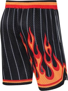 Men's Basketball Shorts Flame Print Mesh Breathable <b>Drawstring</b> Elastic Waist Custom Logo Sportswear Summer Adult Teamwear - Product Image 2