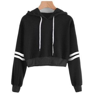 Sweat à capuche pour femme, sweat-shirt design personnalisé de haute qualité, haut court - Product Image 1