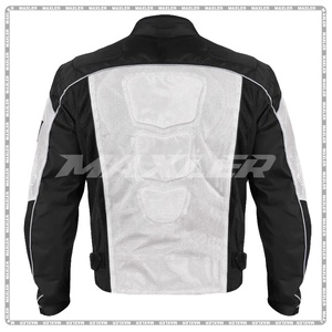 เสื้อแจ็คเก็ตมอเตอร์ไซค์หนังน้ำหนักเบาสำหรับทุกเพศ ได้รับมาตรฐาน CE พร้อมช่องระบายอากาศแบบถอดได้ ชุดกีฬา ไซส์พลัส - Product Image 3