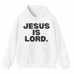 Sudadera con Logo de Chenilla de Algodón para Hombre, Mujer y Jóvenes, con la Frase 'Jesus Is Lord', para la Universidad Cristiana, Venta al Por Mayor de Fábrica - Product Image 1