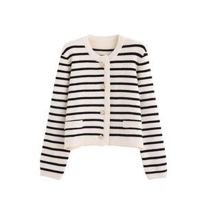 Cardigan pour femme en tricot doux, boutonné devant, tenue décontractée quotidienne, mode hiver, cardigan pour femme - Product Image 1