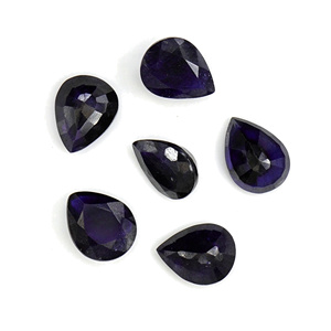 Saphirs bleus naturels de Bangkok, taille poire calibrée 8x10mm, pierres précieuses de saphir bleu naturel facettées pour la création de bijoux - Product Image 6