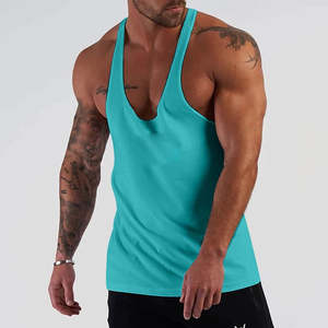 Débardeur de musculation personnalisé pour homme, coupe Y-Back, anti-transpiration, respirant, en polyester et élasthanne - Product Image 3