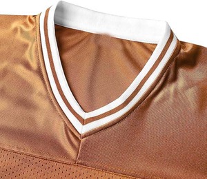 Maillot de baseball personnalisé pour homme en maille bronze, manches courtes, col en V, respirant, uniforme imprimé par sublimation, toutes saisons, vêtements pour adultes - Product Image 4