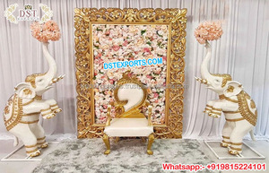 Evento de boda tradicional Ideas de decoración de Haldi Boda del sur de la India Ceremonia de Haldi Accesorios de decoración Ceremonia de pubertad con estilo - Product Image 4