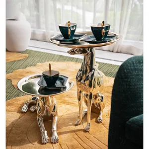 Handmade Metal Peacock Standing <b>Tall</b> Coffee <b>Table</b> Elegant Display <b>Table</b> Marina Promenade China Modern ZAHID EXPORTS - Product Image 3