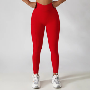 Pantalons de yoga pour femmes en nylon et élasthanne sur mesure, vente en gros, collants de sport, leggings de fitness, fabricant de leggings de sport pour femmes - Product Image 4