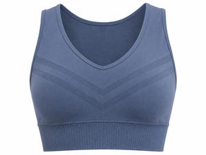 Conjunto Deportivo de Dos Piezas para Mujer, Talla Grande, Azul, Cuello Redondo, Espalda Descubierta, Leggings Largos de Cintura Media, Conjunto de Yoga Acanalado - Product Image 5