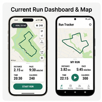 Aplicación RoyalCraft Enterprise Running Tracker para Seguimiento de Carreras, Distancia GPS, Ritmo, Calorías, Progreso de Fitness, Compatible con IOS/Android/Linux/Mac, en Stock
