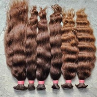 Cabello Humano Ondulado y Rizado al por Mayor para Trenzas, Sin Trama, Ondas Profundas, Cabello Humano Crudo a Granel, Extensiones de Cabello para Trenzas Estilo Boho