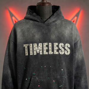 Sweat à capuche pour homme en molleton 100% coton 500 g/m² épais, imprimé à l'acide, coupe ample vintage, style streetwear, avec poche, respirant, logo personnalisé - Product Image 2