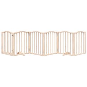 Barrière pliable pour chien en bois de peuplier à 6 panneaux avec porte, 118,1 pouces, barrière et enclos pour animaux de compagnie - Product Image 3