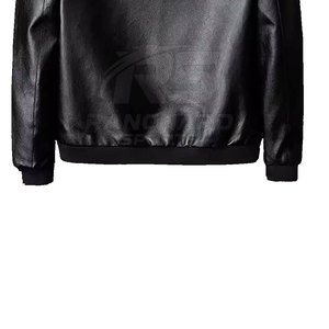 Blouson en cuir pour homme au toucher doux, style décontracté, fermeture éclair, style urbain - Product Image 3