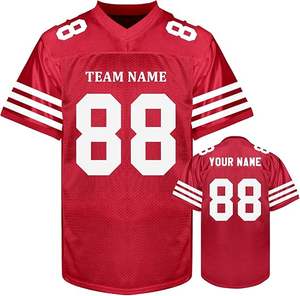 Camiseta de Fútbol Americano Personalizada para Hombre, Mujer y Jóvenes, de Secado Rápido y Transpirable, con Nombre de Equipo, Número y Logotipo Impresos - Product Image 1