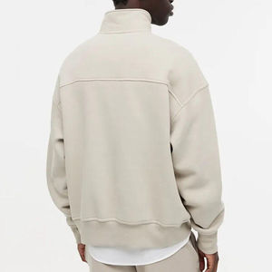 Sweat-shirt d'hiver pour homme à demi-zip, 100 % coton, tissu éponge, couleur et logo personnalisables avec le meilleur service OEM 2026 - Product Image 4