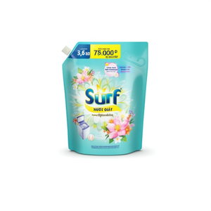 Surf Cool Dew Detergente Líquido para Ropa 3.6kg Bolsa Verde Azulado Ecológico para Lavado a Máquina Paquete de 4 Unidades en Caja - Product Image 1