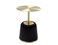 Ensemble table et tabourets de bar ronds modernes pour restaurants, écoles, salons - Plateau en marbre et fer, mobilier commercial
