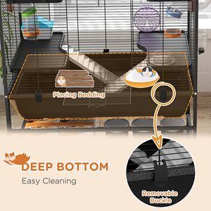 Động vật nhỏ lồng cho <span class=keywords><strong>syrian</strong></span> <span class=keywords><strong>hamster</strong></span> lùn <span class=keywords><strong>hamster</strong></span> & Gerbil tính năng hệ thống ống & chạy bánh xe dốc nền tảng - Product Image 6