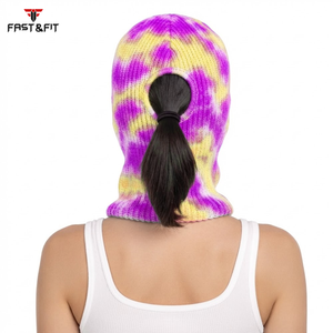 Cagoule tricotée tie-dye à motif imprimé, haute qualité, à un trou, pour moto, ski, vélo, avec logo personnalisé, vente en gros - Product Image 5