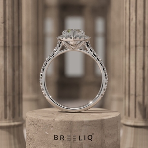14K White Gold Marquise Cut Halo Diamond Engagement <b>Ring</b> Slim Pave Band Bridal <b>Statement</b> <b>Ring</b> 2CT Center Fine Jewelry - Product Image 6