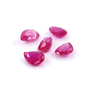 Rubis naturels de Bangkok, formes poire calibrées 9x12mm, pierres précieuses de rubis naturelles facettées en vrac pour la fabrication de bijoux, prêtes à l'emploi - Product Image 3