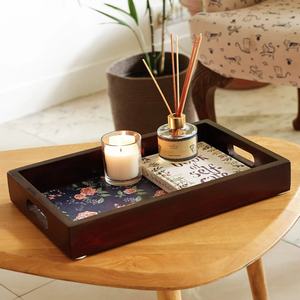 Tabla de Servir Rectangular Moderna Hecha a Mano de Madera, Plato Decorativo para Mesa, Ecológico, para Desayuno, Almuerzo, Aperitivos y Postres - Product Image 3