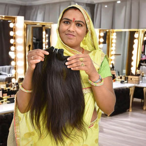 วิกต่อผมมนุษย์แบบไม่ผ่านการแปรรูปผมมนุษย์มัดผมสีดำหยิกยาว8-32นิ้ว - Product Image 3