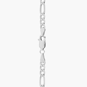 Cadena Figaro Plana de 22 Pulgadas en Oro Blanco - Product Image 2