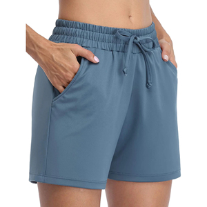 Pure Quality Streetwear Sweat women shorts <b>Athletic</b> Running Cotton shorts for women with Drawstring High Waist and Pockets - Product Image 2