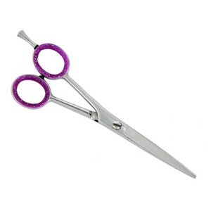 Nouvel arrivage : Ciseaux de barbier professionnels pour droitiers, lame affûtée, haute qualité, manche moyen, en acier inoxydable pour cheveux - Product Image 5