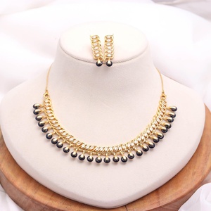 RAY FINE ORNATES <b>Ruby</b> Pink CZ Vintage IGI Certified Choker <b>Necklace</b> Set 22K Gold Plated Bridal Wedding Indian Earrings - Product Image 1